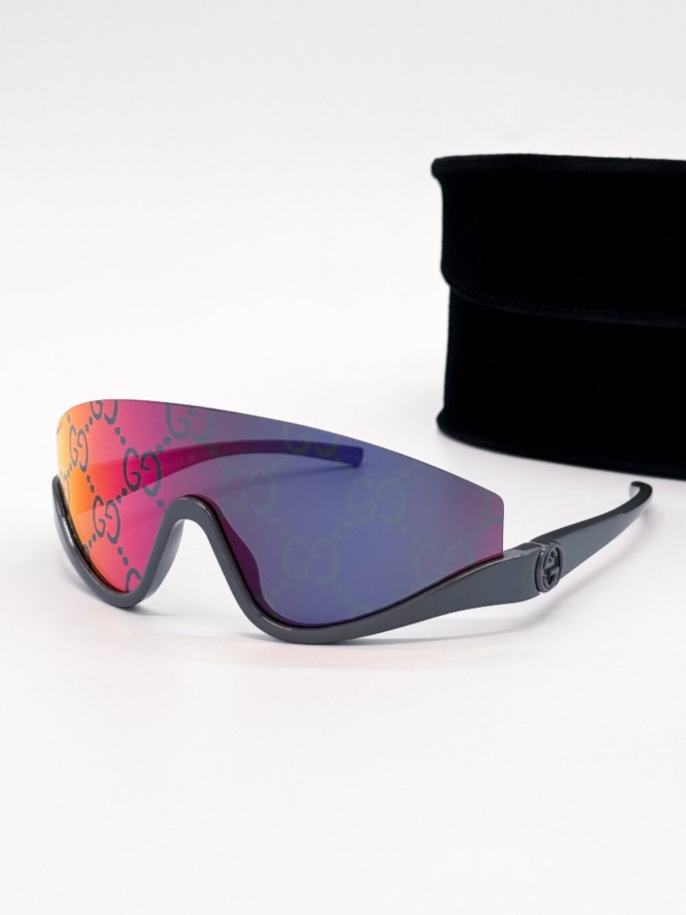 NEW GUCCI SUNGLASSES GG1650S 009 SHIELD MULTICOLOR UNISEX GUCCI EYEWEAR - Picture 2 of 10